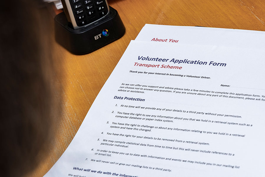 Our Driver Volunteer Application Form